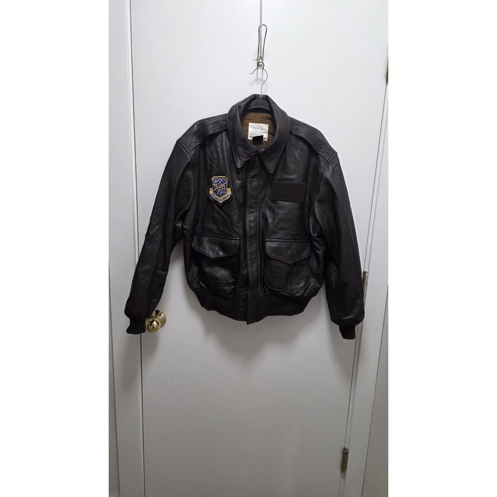 Authentic US Air force Pilot flight leather bomber jacket with removable patches